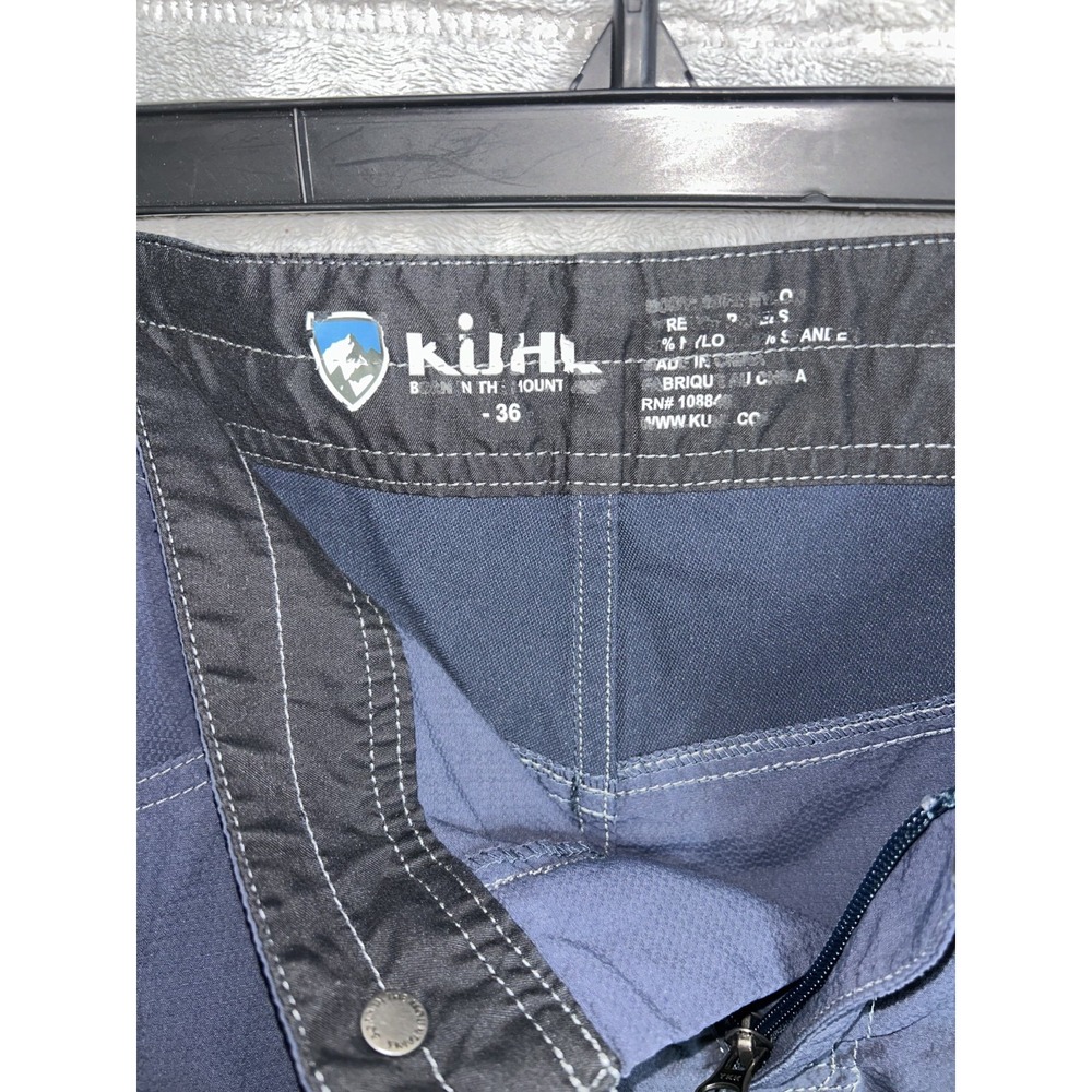 Kuhl Mutiny River Shorts 36 Navy Hybrid Hiking Outdoor Utility Trail Performance - Picture 3 of 9